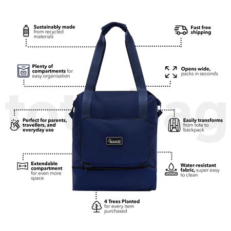 Classic Navy - Recycled Tote Bag