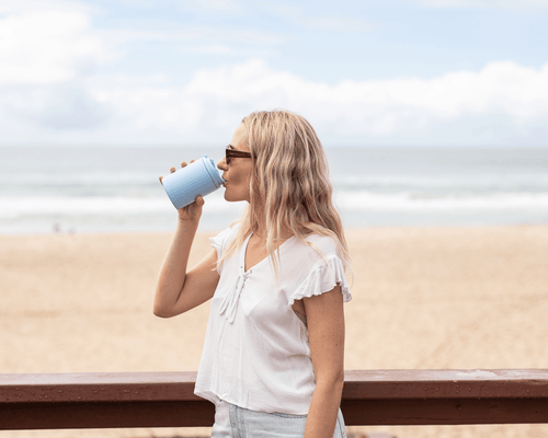 Nakie insulated cooler cup and reusable coffee cup