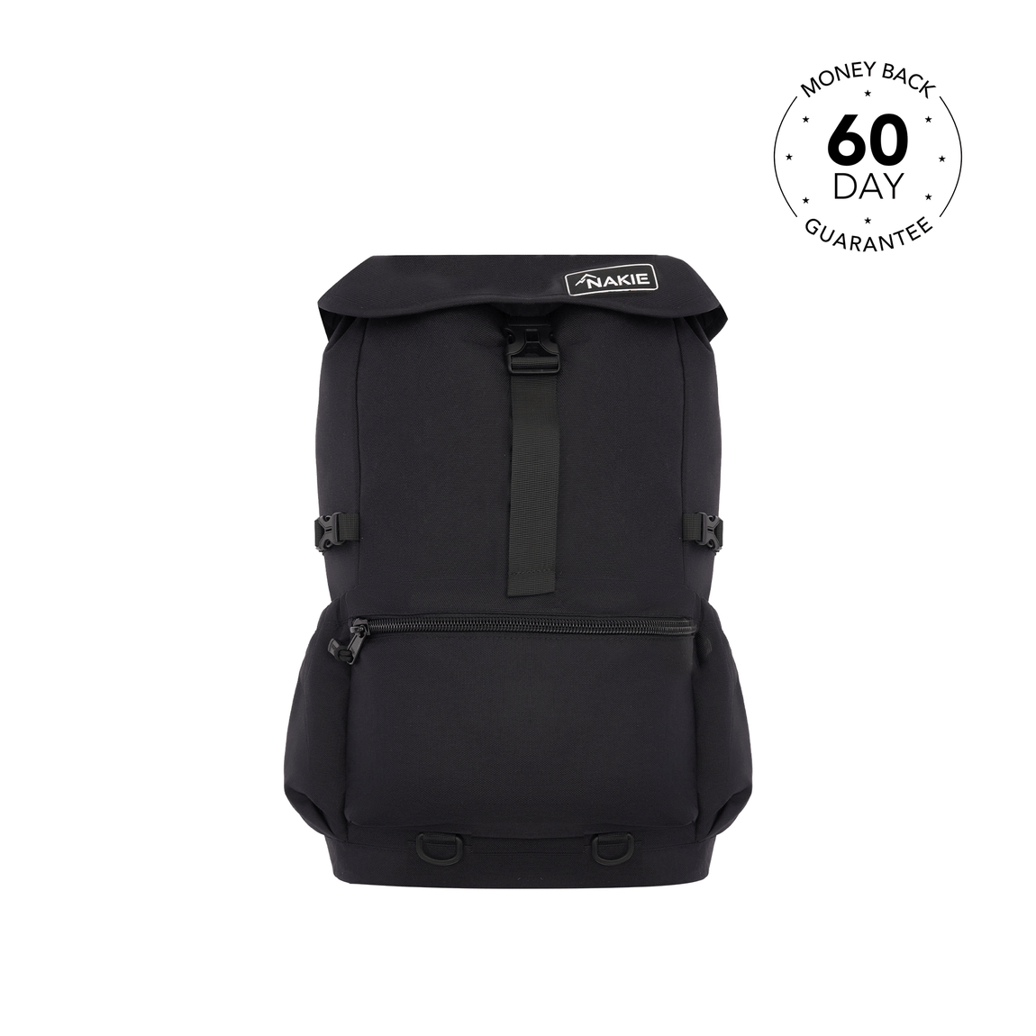 Midnight Black - Recycled Travel Backpack