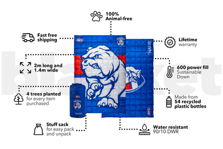 Western Bulldogs - AFL Sustainable Down Puffy Blanket