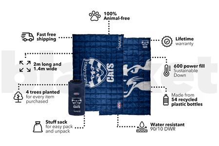 Geelong Cats - AFL Sustainable Down Puffy Blanket