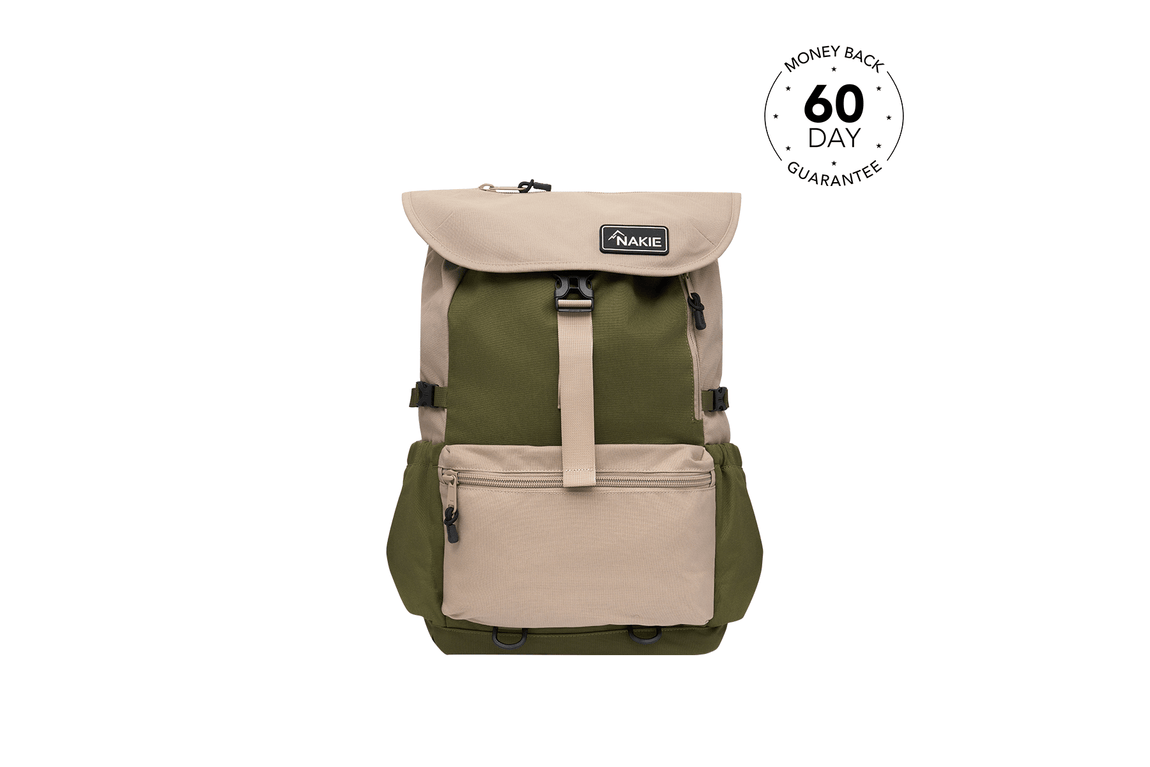 Olive Green - Recycled Travel Backpack