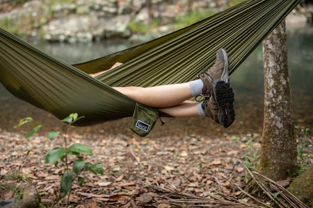 Ultra Light Olive - Recycled Hammock with Straps