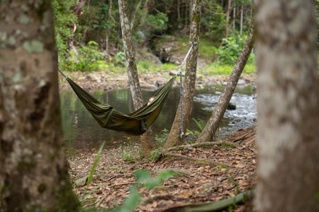 Ultra Light Olive - Recycled Hammock with Straps