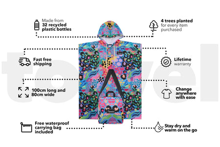 Kasey Rainbow - Hooded Towel Recycled Sand Free