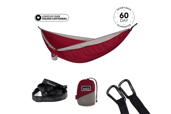 Merlot Red - Recycled Hammock with Straps