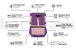 Mulberry Purple - Recycled Travel Backpack preview #3