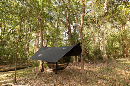 tarp fresh and black Black - Ultralight Tarp No Knots | Made From 100% Recycled Material
