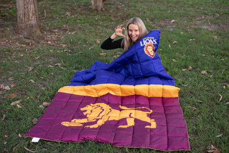 Brisbane Lions - AFL Sustainable Down Puffy Blanket