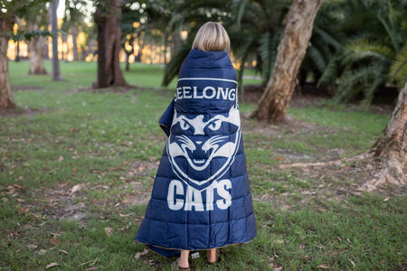 Geelong Cats - AFL Sustainable Down Puffy Blanket
