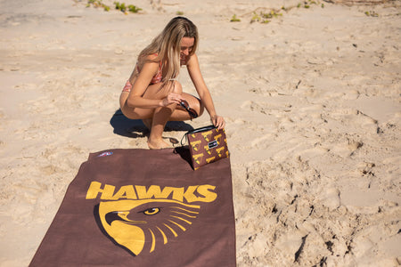 Hawthorn Hawks - AFL Recycled Sand Free Beach Towel