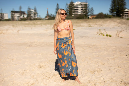 GWS Giants - AFL Recycled Sand Free Beach Towel