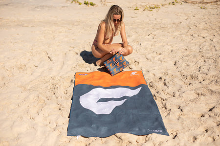 GWS Giants - AFL Recycled Sand Free Beach Towel