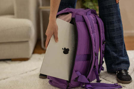 best flight approved travel backpacks purple maximum size LOVEVOOK Freyja Backpack -Carry on Backpack- Versatile & Spacious Travel Companion, Deep / 50L resistant fabric for keeping the contents dry LOVEVOOK 50L Travel Backpack Flight
