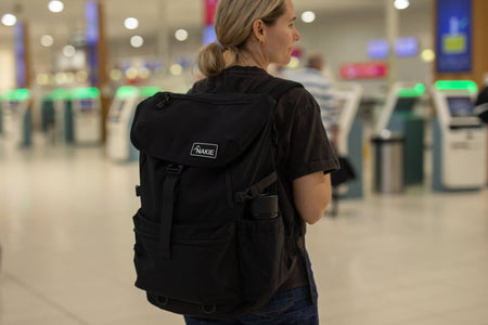 Midnight Black - Recycled Travel Backpack