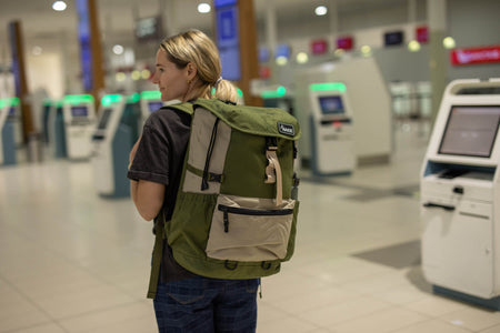 Olive Green - Recycled Travel Backpack