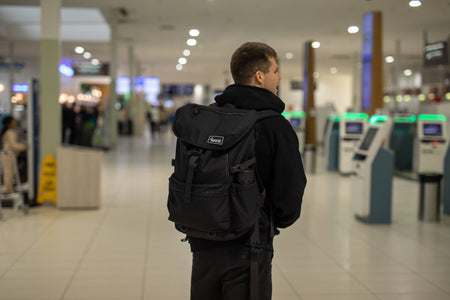 Midnight Black - Recycled Travel Backpack