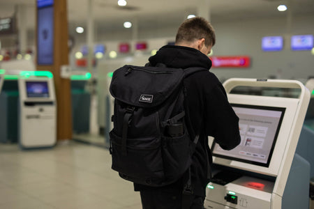 Midnight Black - Recycled Travel Backpack
