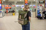 Olive Green - Recycled Travel Backpack preview #9
