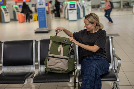 Olive Green - Recycled Travel Backpack