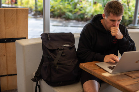 Midnight Black - Recycled Travel Backpack