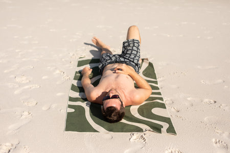 Eucalyptus Green - Recycled Sand Free Beach Towel