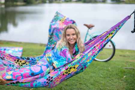 Kasey Rainbow - Recycled Hammock with Straps