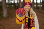Woman holding a Brisbane Broncos NRL Hammock packed away in its stuff sack for convenient storage preview #3