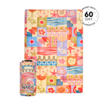 Retro Shores - Sustainable Down Puffy Blanket