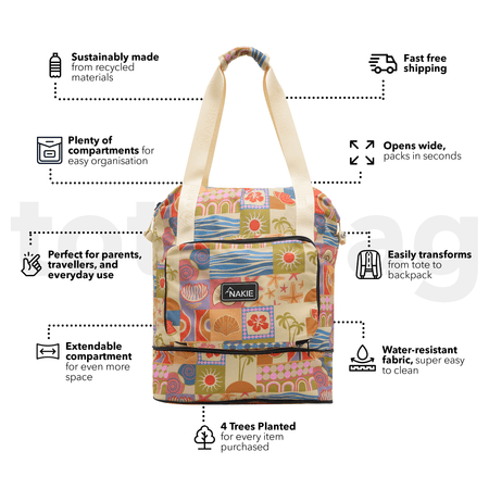 Retro Shores - Recycled Tote Bag