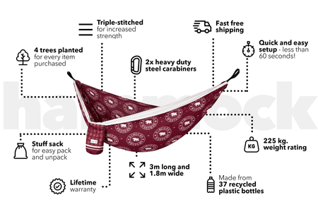 Ringers Western Recycled Hammock with Straps