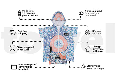 Sound of Summer - Kids Hooded Towel Recycled Sand Free