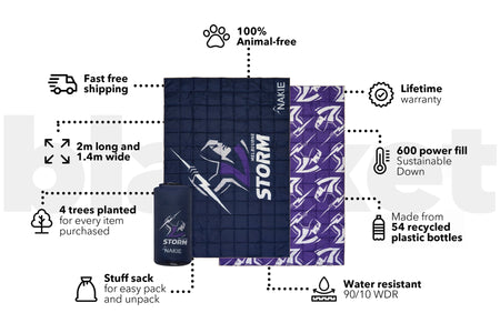 Storm - NRL Sustainable Down Puffy Blanket
