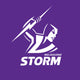 Storm - NRL Sustainable Down Puffy Blanket colour swatch