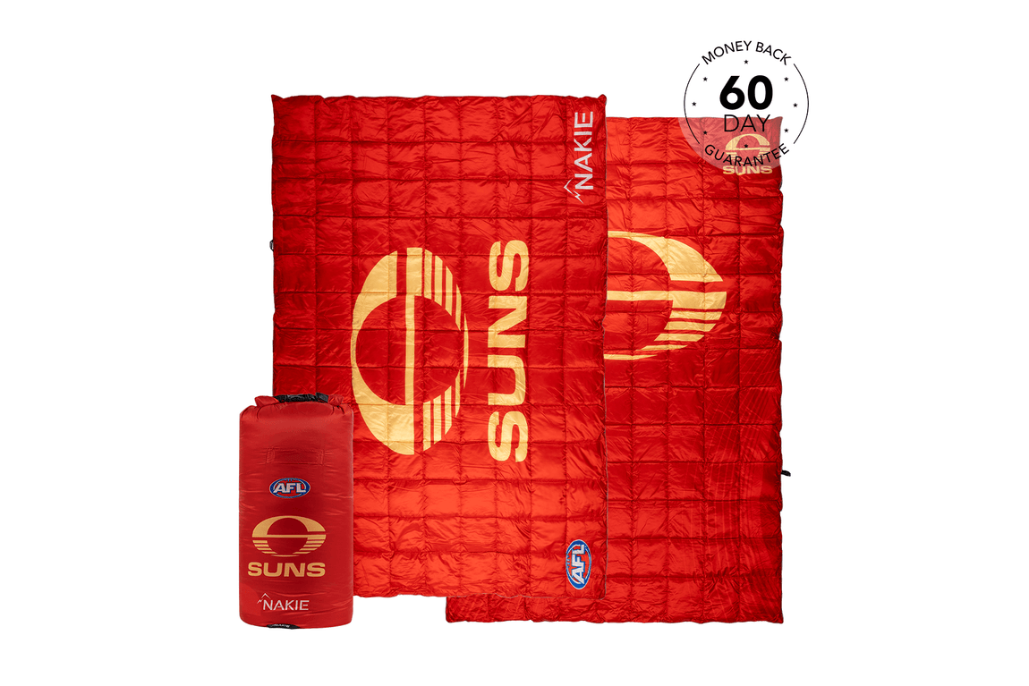Gold Coast SUNS - AFL Sustainable Down Puffy Blanket