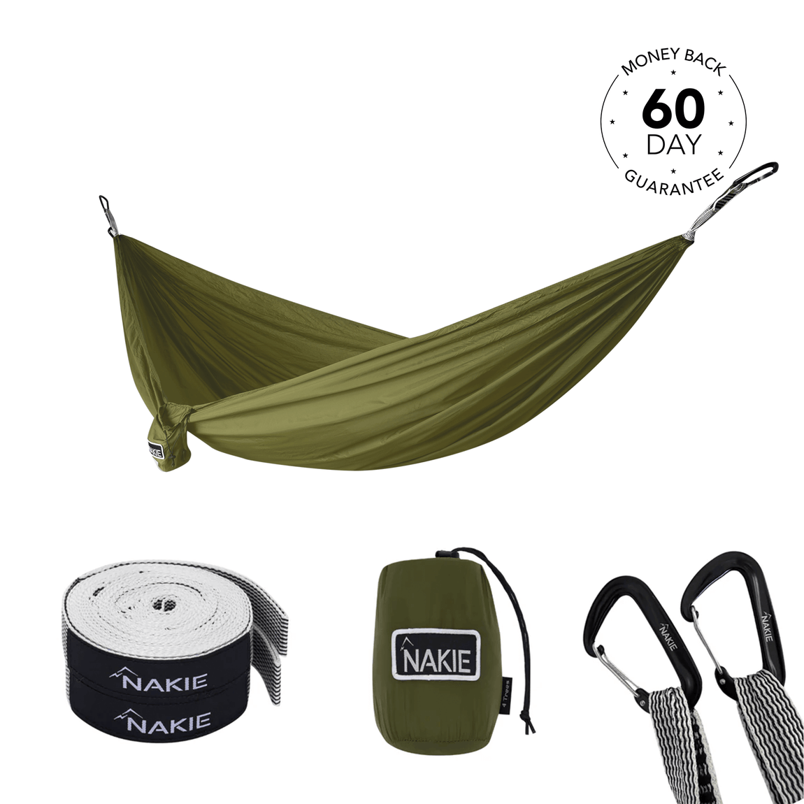 Ultra Light Olive - Recycled Hammock with Straps