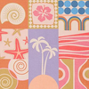 Retro Shores - Sustainable Down Puffy Blanket colour swatch