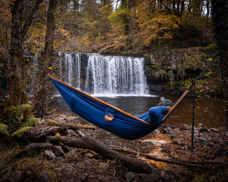 nakie hängematte River Blue - Recycled Hammock with Straps | Made From 100% Recycled Material