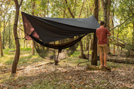 hammock tent combo Recycled Hammock, Straps, Tarp & Bug Net Combo | Made From 100% Recycled Material