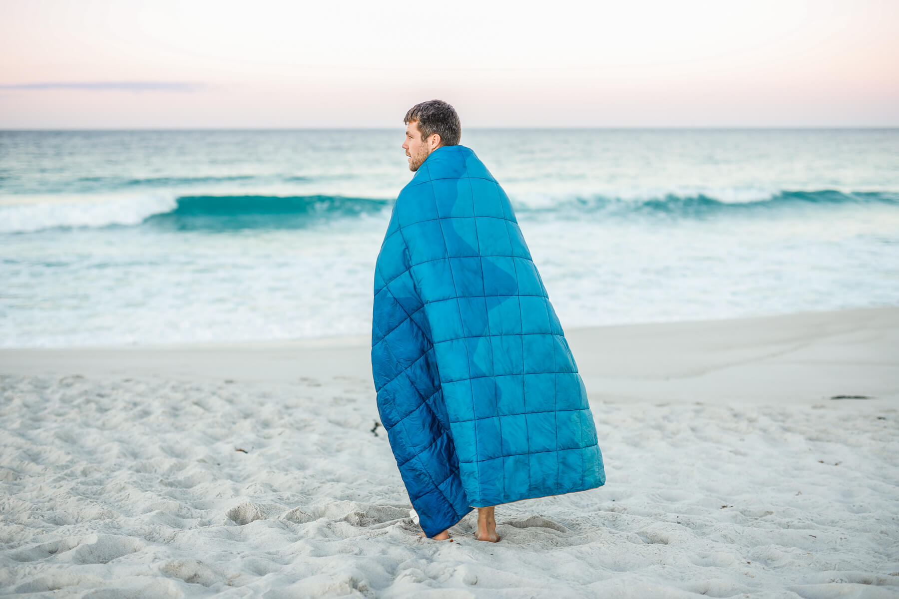 Mountain Blue - Sustainable Down Puffy Blanket
